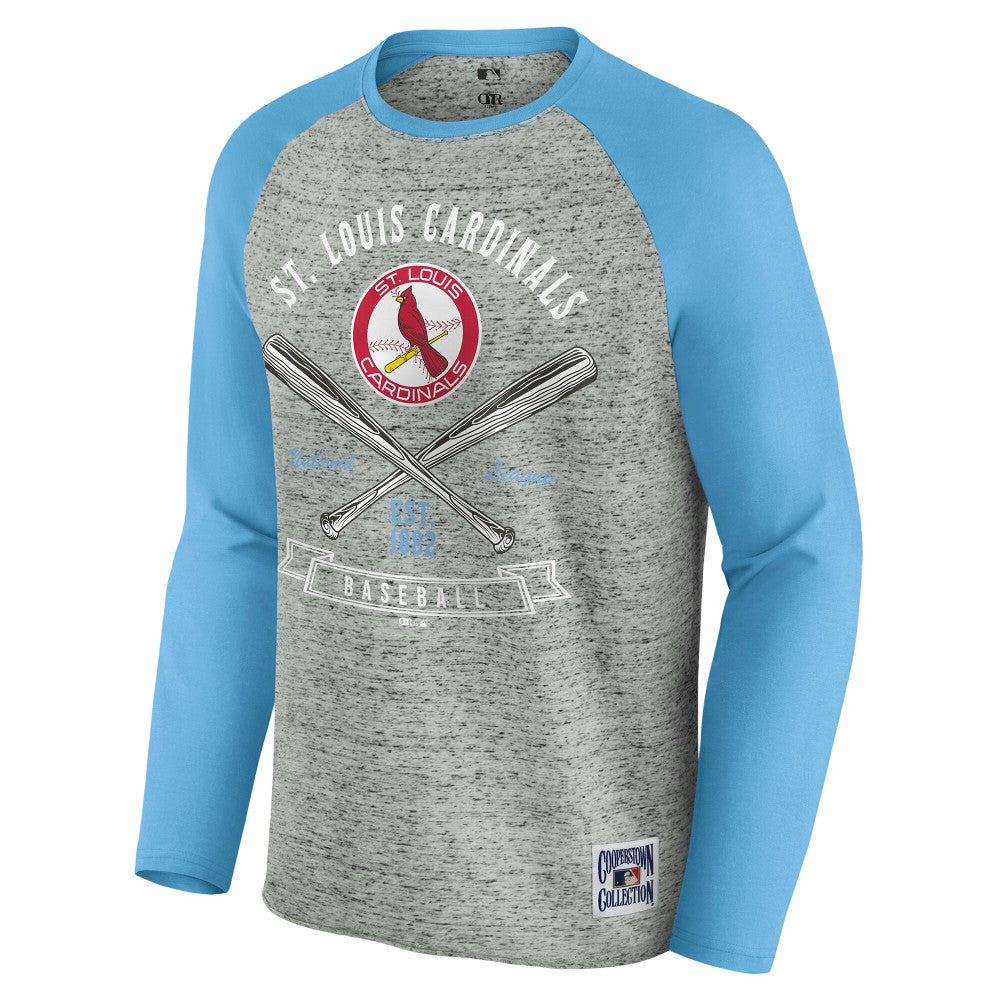 St. Louis Cardinals Darius Rucker Collection by Fanatics Raw Edge Raglan Long Sleeve Baseball T-Shirt for sale