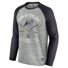 Tampa Bay Rays Darius Rucker Collection by Fanatics Raw Edge Raglan Long Sleeve Baseball T-Shirt for sale