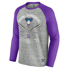 Arizona Diamondbacks Darius Rucker Collection by Fanatics Raw Edge Raglan Long Sleeve Baseball T-Shirt Clearance