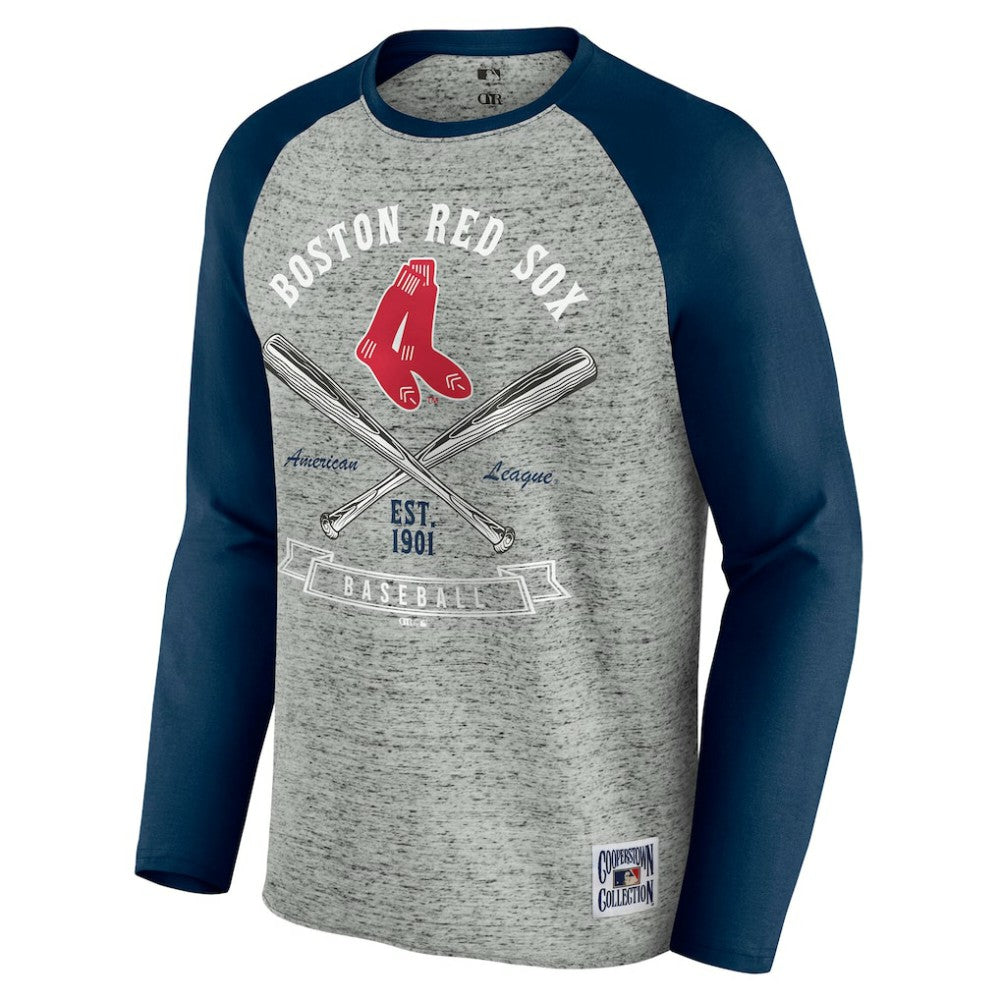 Boston Red Sox Darius Rucker Collection by Fanatics Raw Edge Raglan Long Sleeve Baseball T-Shirt Near Me