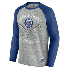 Detroit Tigers Darius Rucker Collection by Fanatics Raw Edge Raglan Long Sleeve Baseball T-Shirt Online