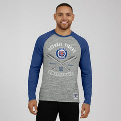 Detroit Tigers Darius Rucker Collection by Fanatics Raw Edge Raglan Long Sleeve Baseball T-Shirt Online