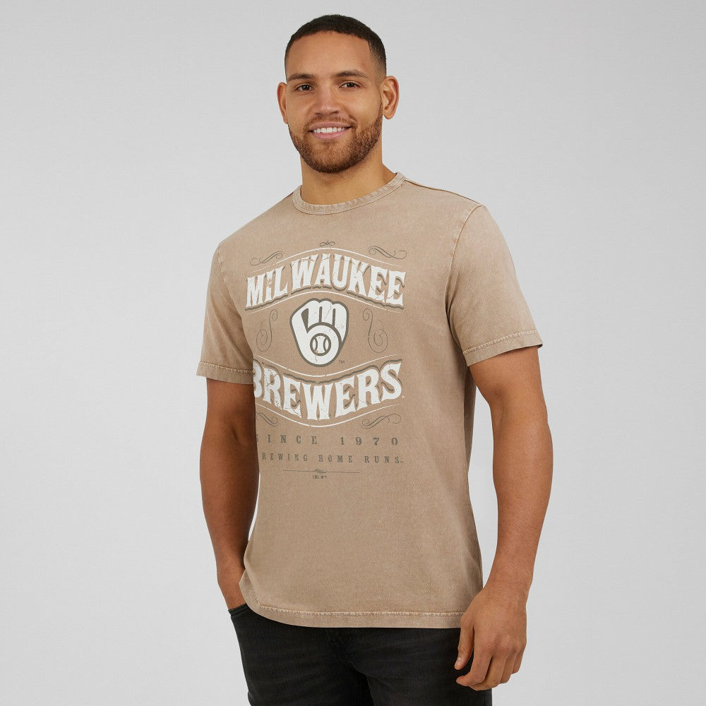 Milwaukee Brewers Darius Rucker Collection by Fanatics Sun Faded T-Shirt Clearance