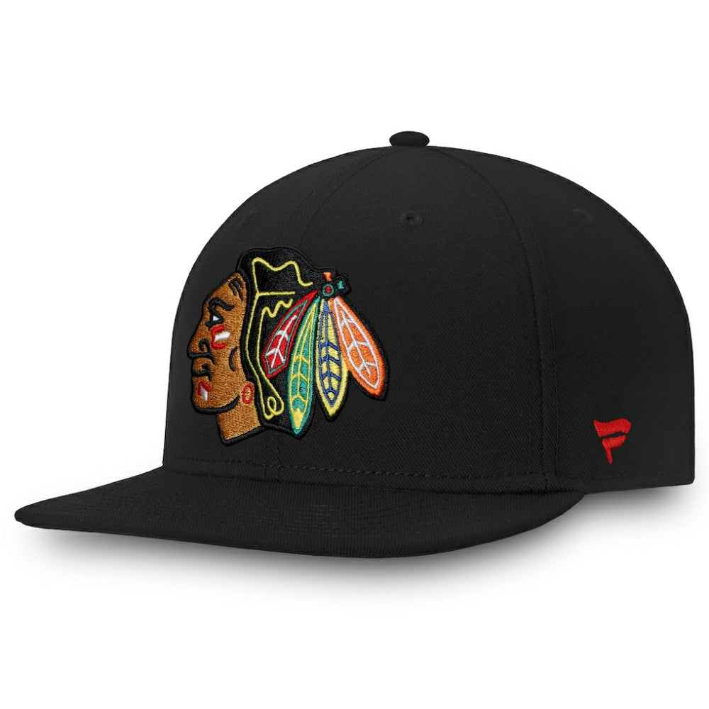 Chicago Blackhawks Fanatics Core Fitted Hat Black