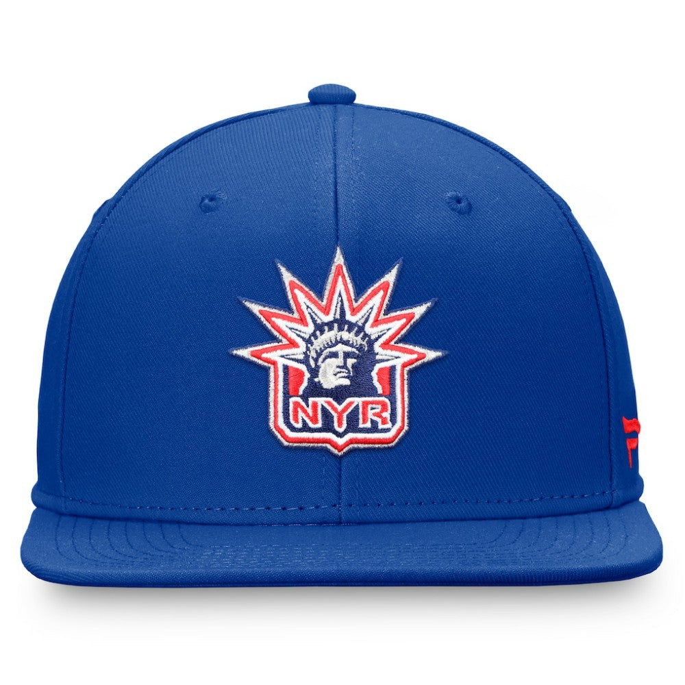 New York Rangers Fanatics Team Logo Fitted Hat Royal