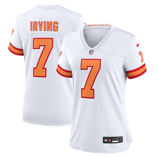 Bucky Irving '76 Tampa Bay Buccaneers Women's Game Jersey - White | NFL Jerseys