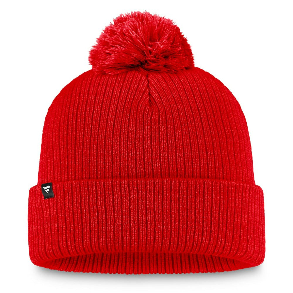 Calgary Flames - Fanatics Women's Cuffed Knit Hat with Pom Red