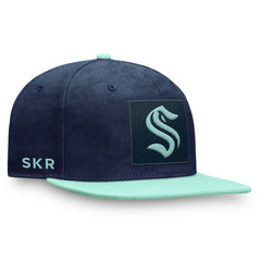 Seattle Kraken Fanatics Authentic Pro Rink Snapback Hat Deep Sea Blue/Light Blue