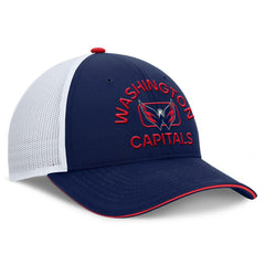 Washington Capitals Fanatics Authentic Pro Rink Adjustable Trucker Hat Navy/White