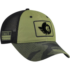 Ottawa Senators - Fanatics Military Appreciation Trucker Adjustable Hat Olive