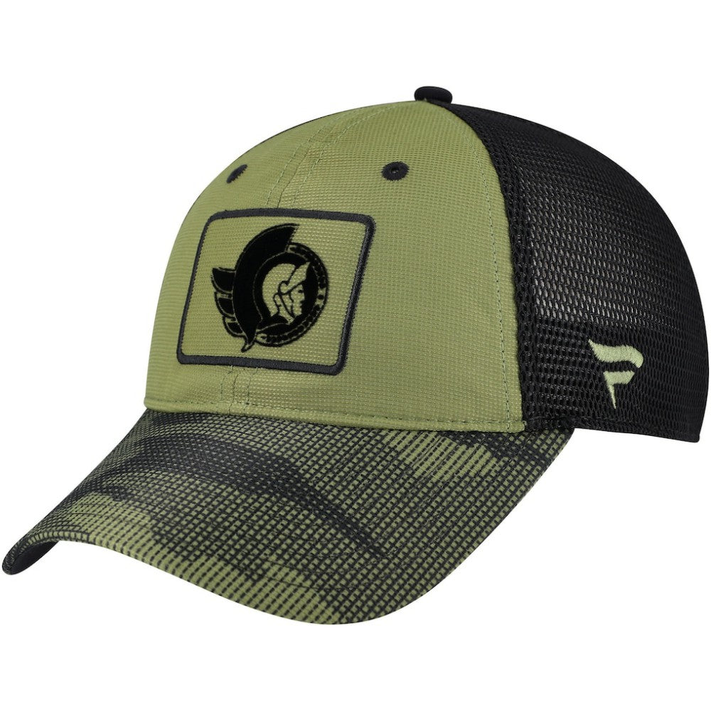 Ottawa Senators - Fanatics Military Appreciation Trucker Adjustable Hat Olive