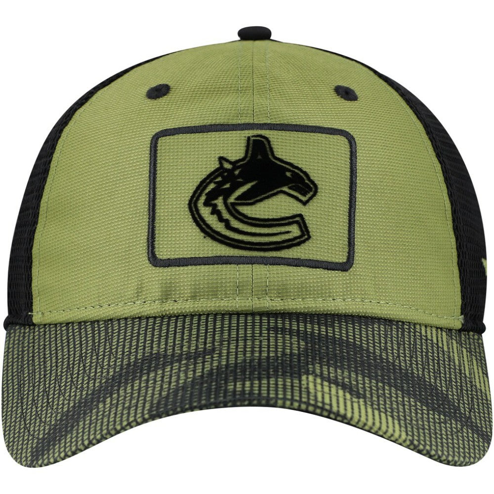 Vancouver Canucks - Fanatics Military Appreciation Trucker Adjustable Hat Olive