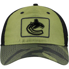 Vancouver Canucks - Fanatics Military Appreciation Trucker Adjustable Hat Olive