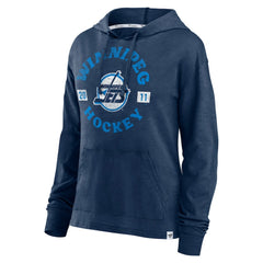 Winnipeg Jets - Fanatics Women's Faded Pullover Hoodie Heather Navy