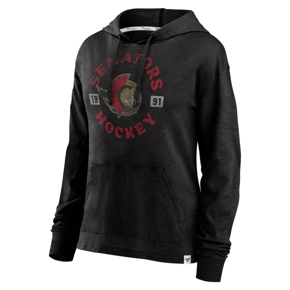 Ottawa Senators - Fanatics Women's True Classic Pullover Hoodie Heather Black