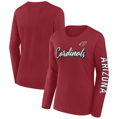 Arizona Cardinals Women's Cheerleader Long Sleeve T-Shirt Cardinal - Fanatics