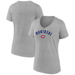 Montreal Canadiens - Fanatics Women's V-Neck T-Shirt Gray