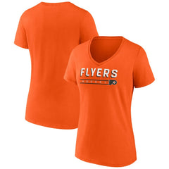 Philadelphia Flyers - Fanatics Women's V-Neck T-Shirt Orange