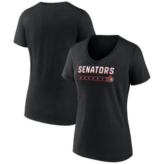 Ottawa Senators - Fanatics Women's V-Neck T-Shirt Black