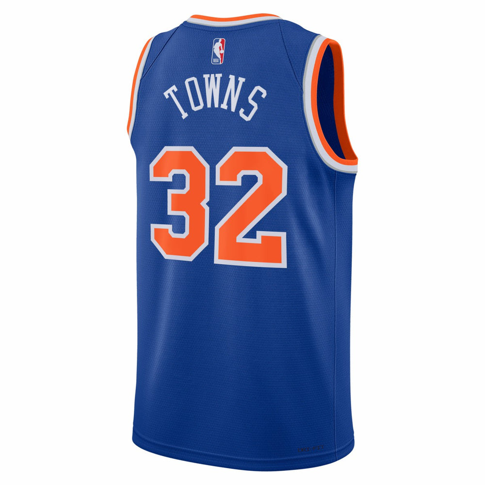 Nike - Karl-Anthony Towns New York Knicks Unisex Swingman Jersey - Blue - Icon Edition