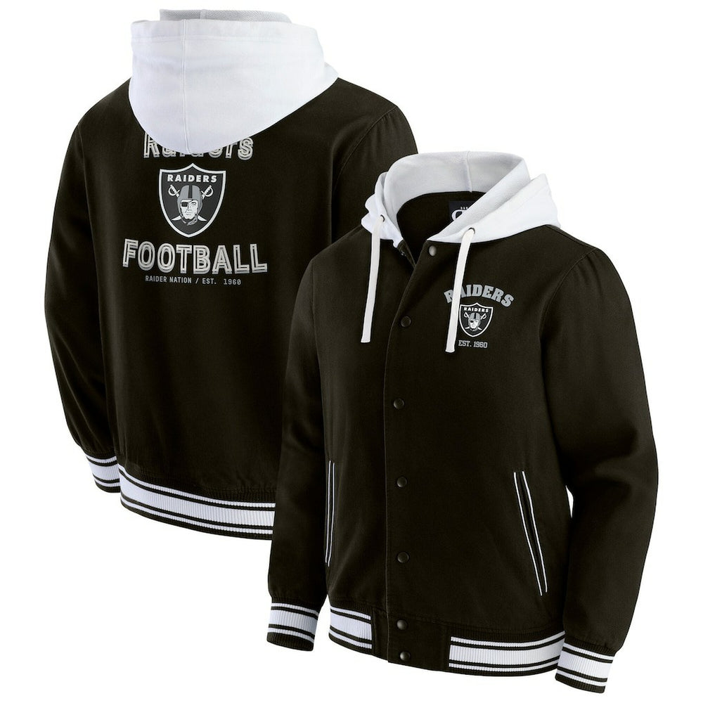 Las Vegas Raiders Darius Rucker Collection Full-Snap Hoodie Jacket Black - Fanatics