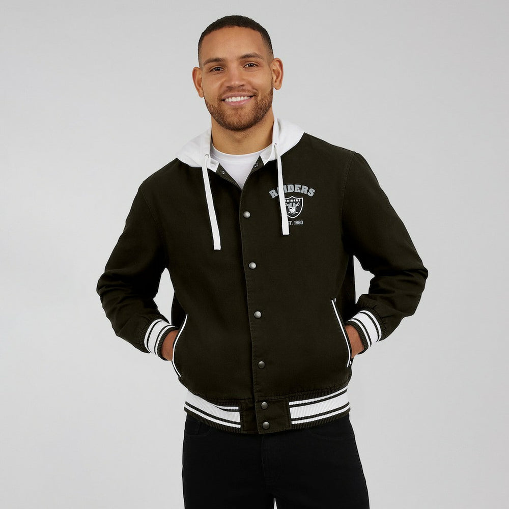 Las Vegas Raiders Darius Rucker Collection Full-Snap Hoodie Jacket Black - Fanatics