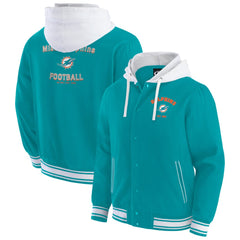 Miami Dolphins Darius Rucker Collection Full-Snap Hoodie Jacket Aqua - Fanatics