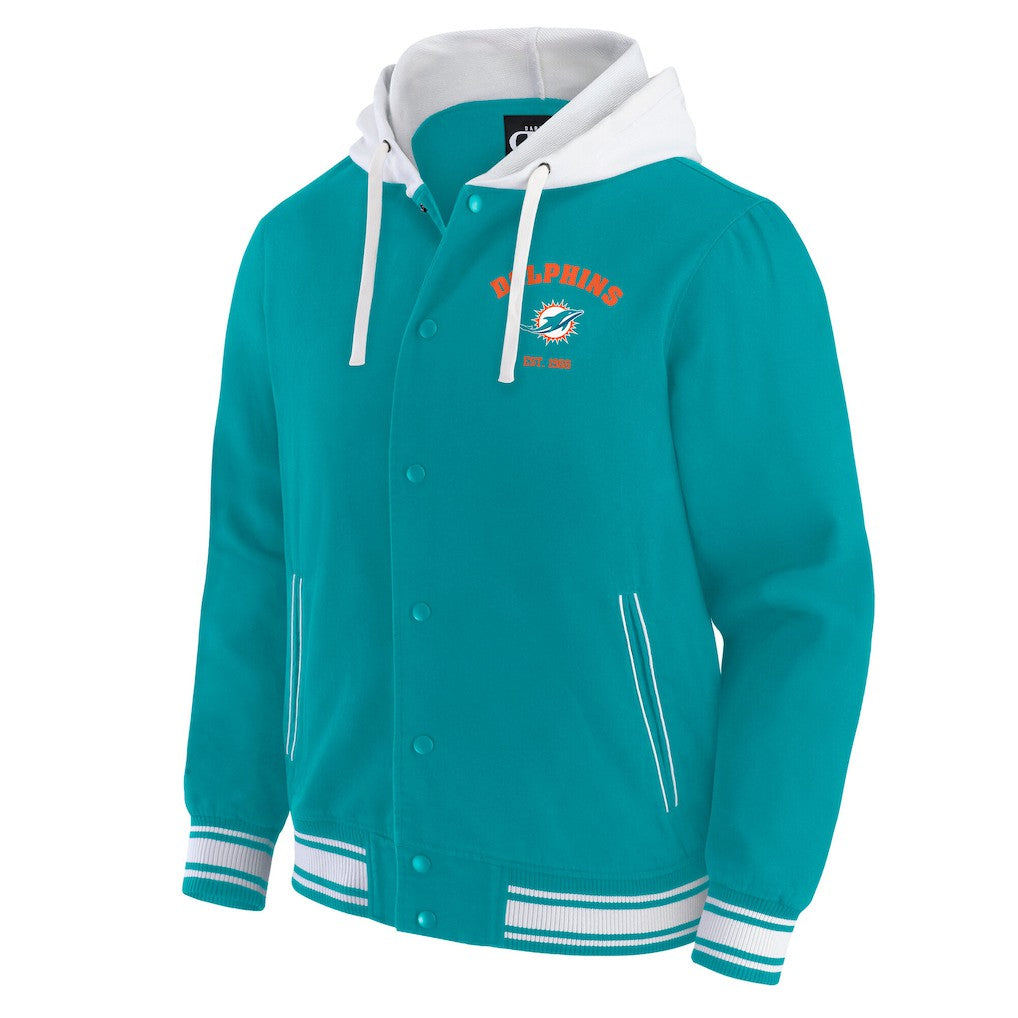 Miami Dolphins Darius Rucker Collection Full-Snap Hoodie Jacket Aqua - Fanatics