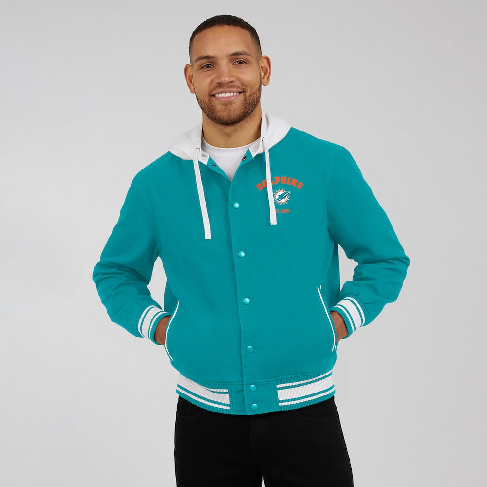 Miami Dolphins Darius Rucker Collection Full-Snap Hoodie Jacket Aqua - Fanatics