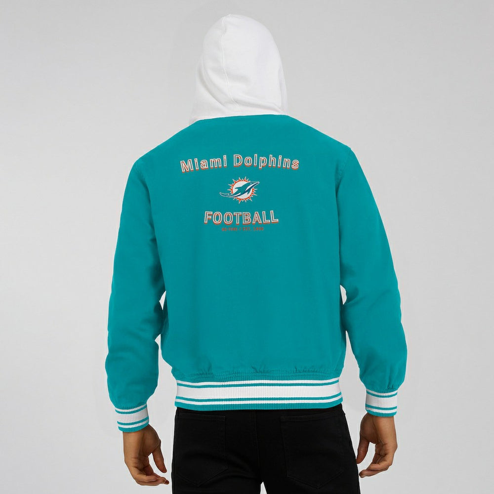Miami Dolphins Darius Rucker Collection Full-Snap Hoodie Jacket Aqua - Fanatics