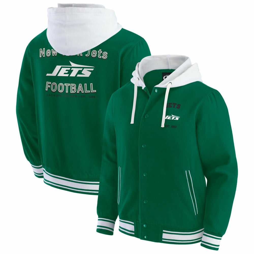 New York Jets Darius Rucker Collection Full-Snap Hoodie Jacket Green - Fanatics