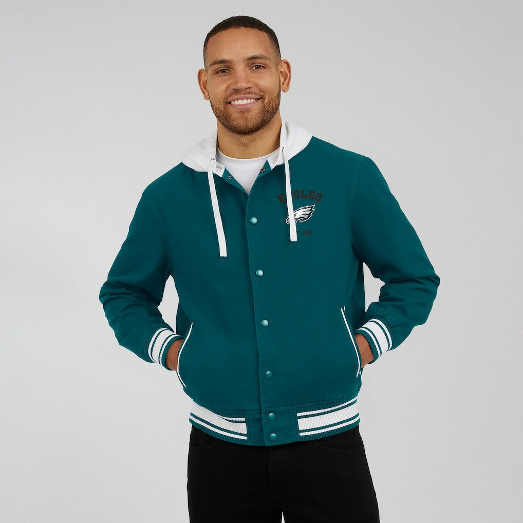 Philadelphia Eagles Darius Rucker Collection Full-Snap Hoodie Jacket Midnight Green - Fanatics
