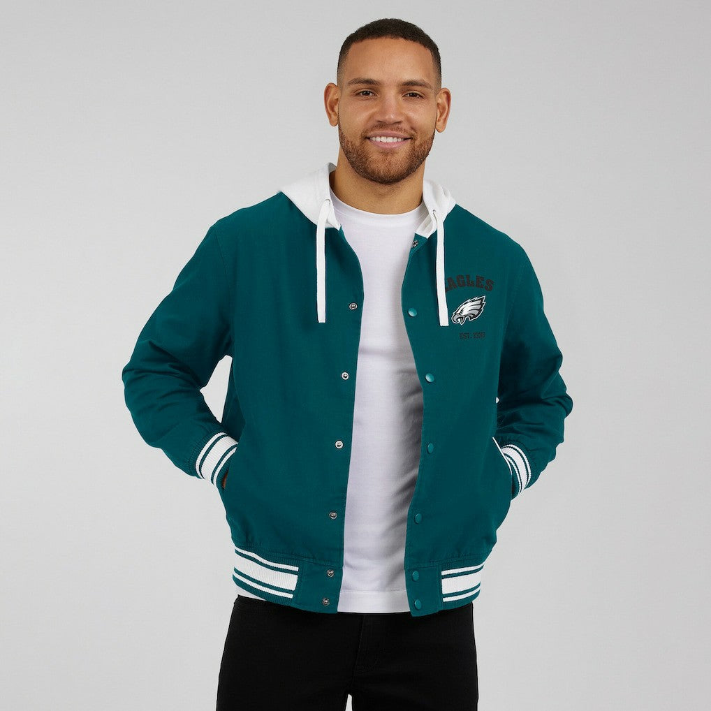 Philadelphia Eagles Darius Rucker Collection Full-Snap Hoodie Jacket Midnight Green - Fanatics