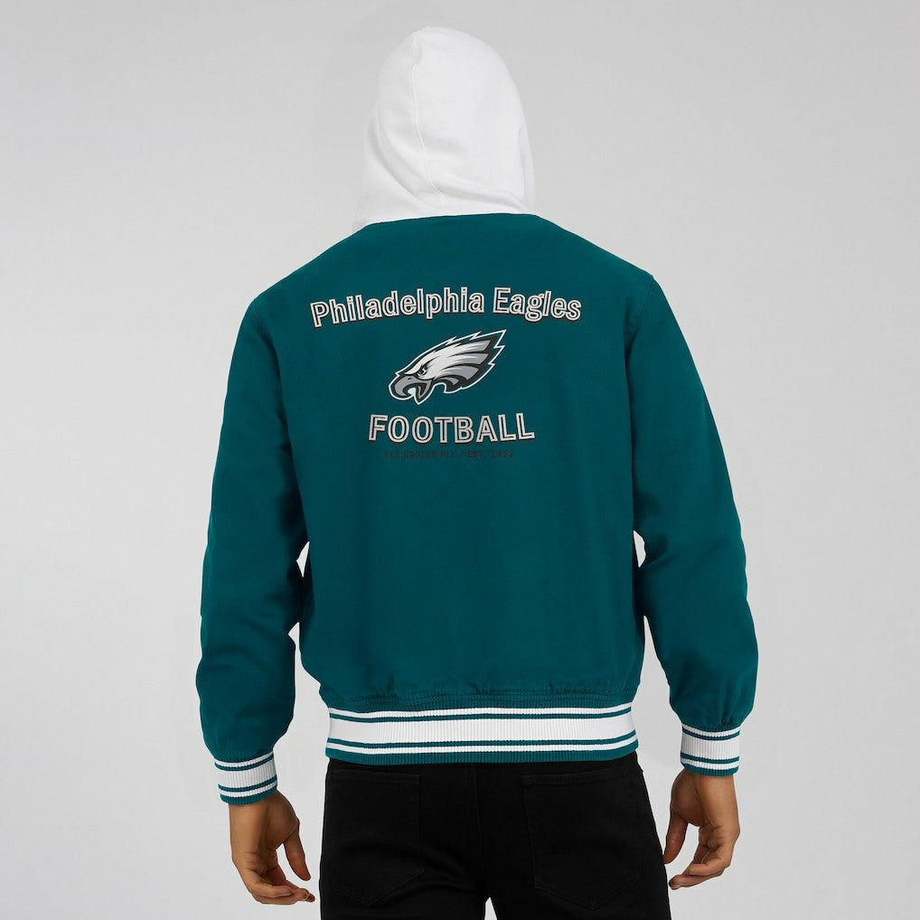 Philadelphia Eagles Darius Rucker Collection Full-Snap Hoodie Jacket Midnight Green - Fanatics
