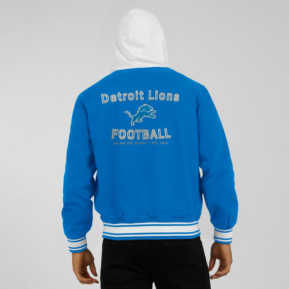 Detroit Lions Darius Rucker Collection Full-Snap Hoodie Jacket Blue - Fanatics
