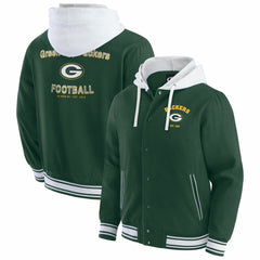 Green Bay Packers Darius Rucker Collection Full-Snap Hoodie Jacket Green - Fanatics