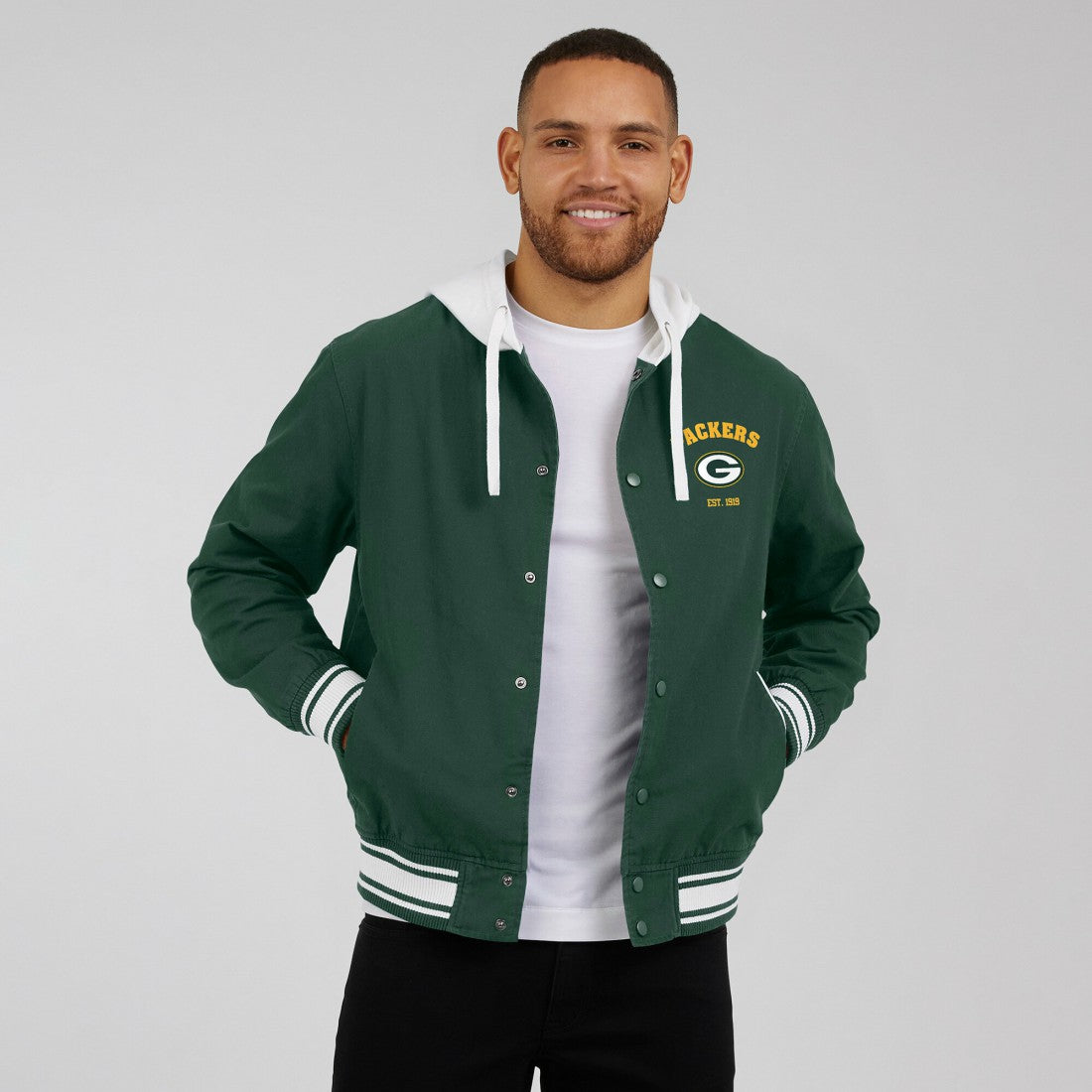 Green Bay Packers Darius Rucker Collection Full-Snap Hoodie Jacket Green - Fanatics