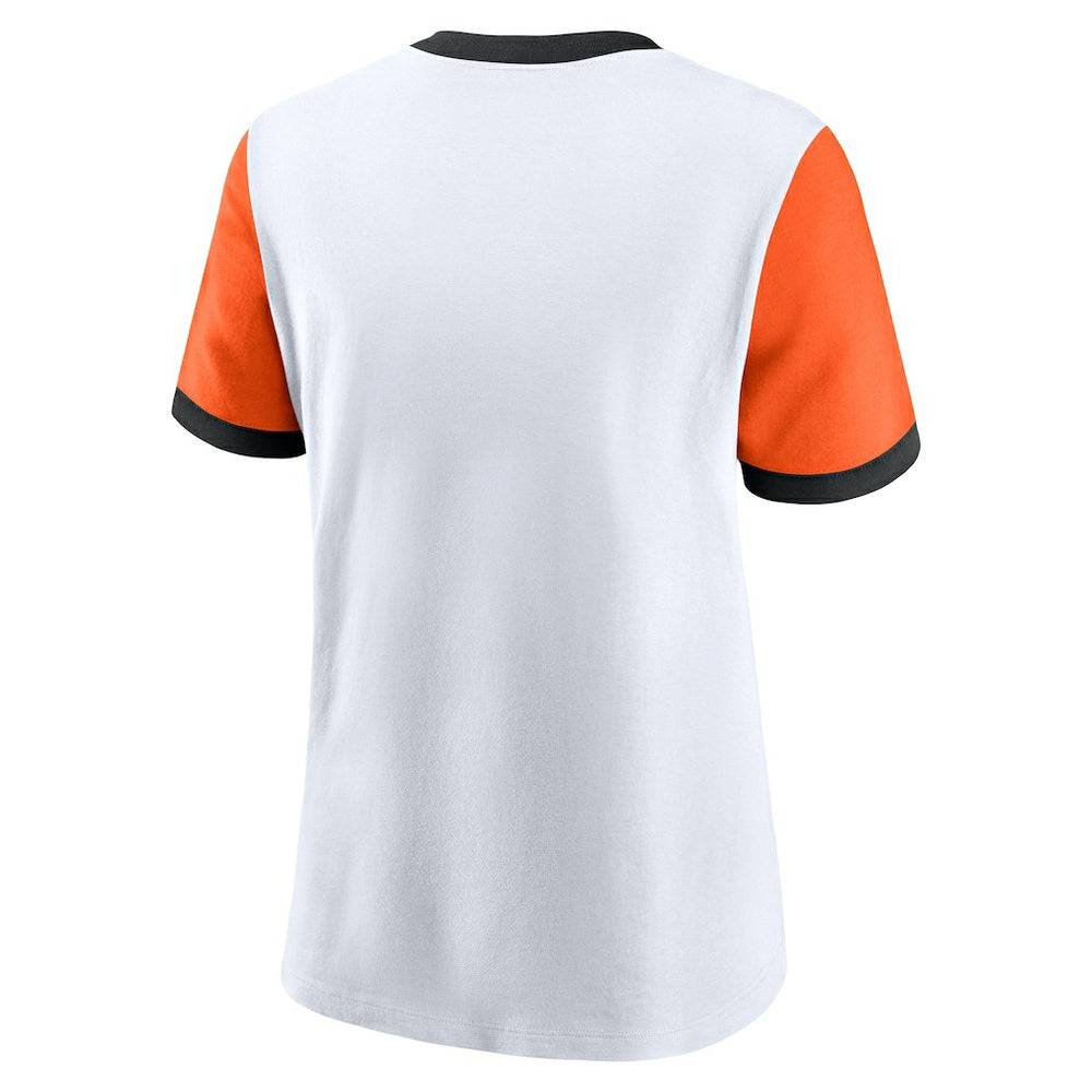 Cincinnati Bengals Women's Rewind Ringer Tri-Blend T-Shirt White - Nike