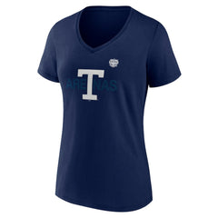 Toronto Maple Leafs - Fanatics Women's Primary Logo V-Neck T-Shirt Navy