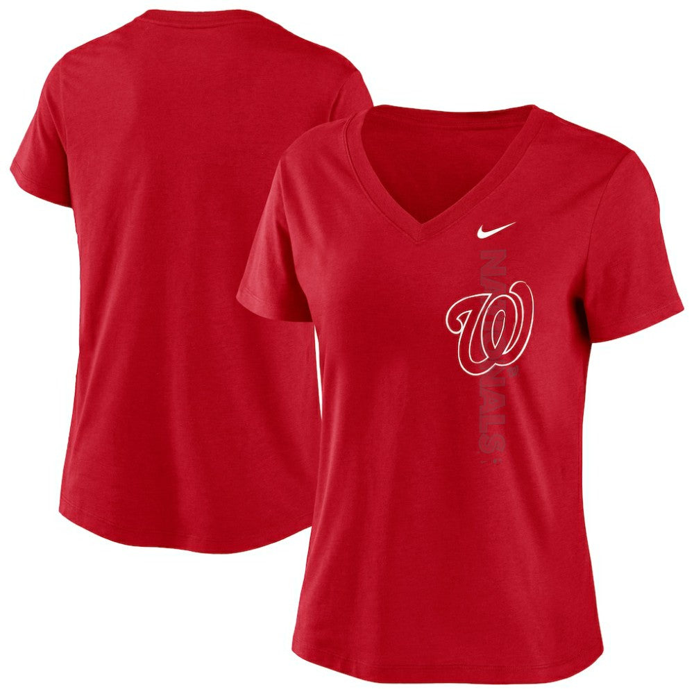 Washington Nationals Nike Women's Local Team Tri-Blend V-Neck T-Shirt for sale