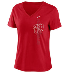 Washington Nationals Nike Women's Local Team Tri-Blend V-Neck T-Shirt for sale
