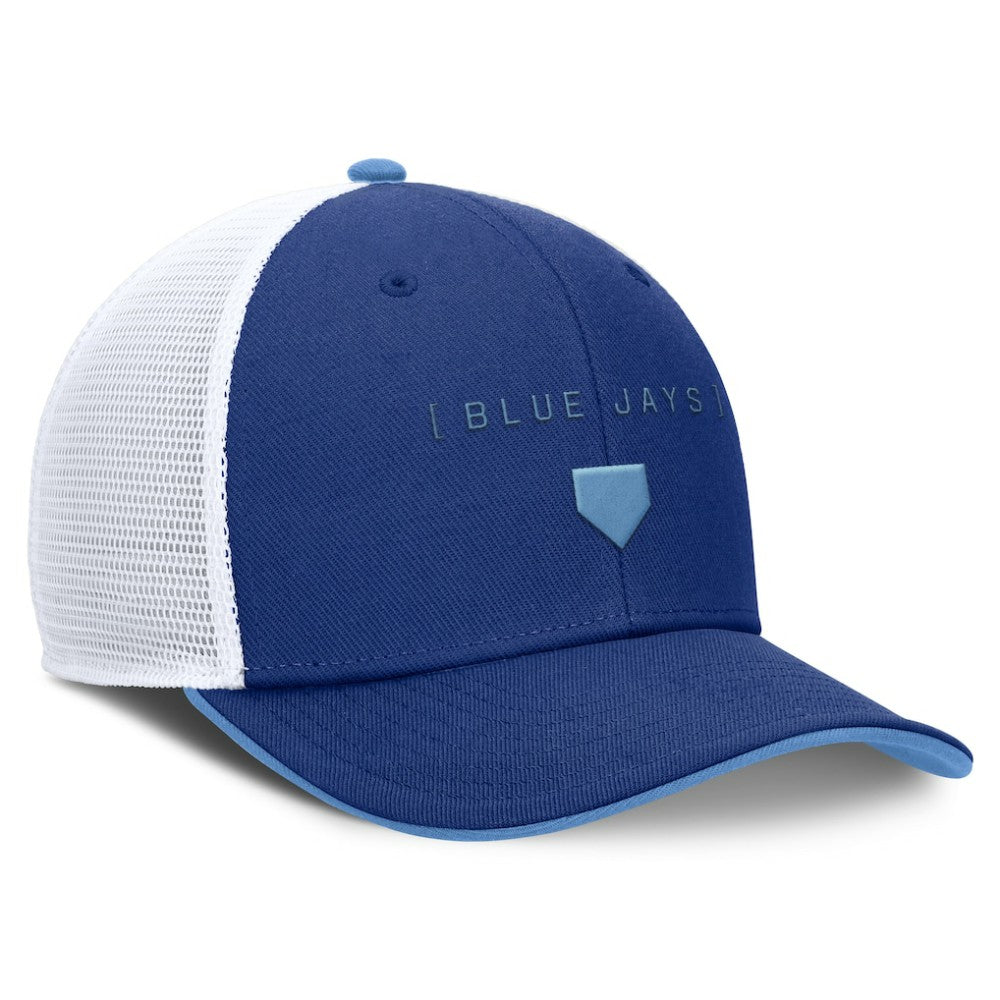 Toronto Blue Jays Nike Rise Diamond Plate Performance Trucker Flex Hat Sale