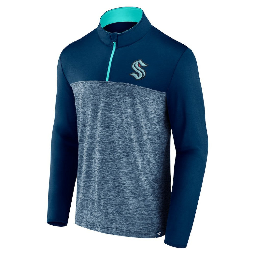 Seattle Kraken Fanatics Iconic Defender Quarter-Zip Jacket Deep Sea Blue