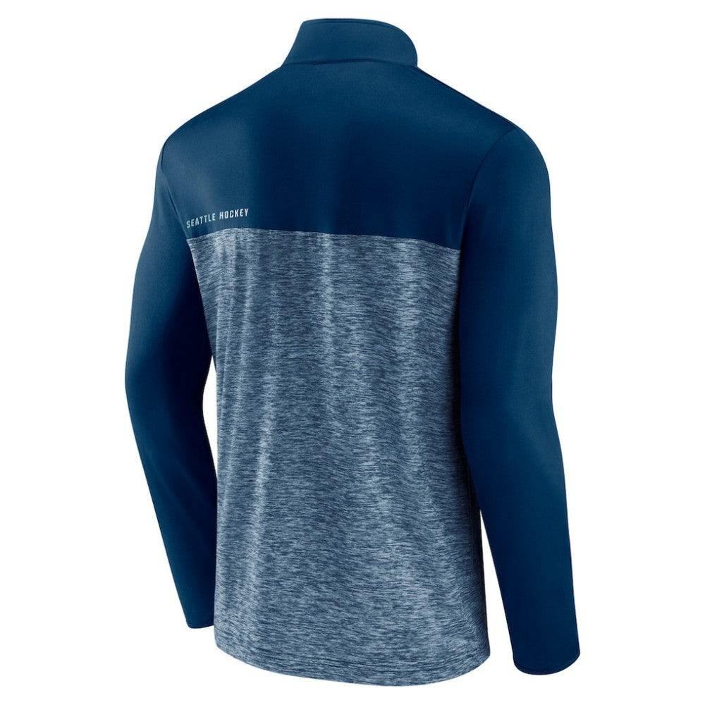 Seattle Kraken Fanatics Iconic Defender Quarter-Zip Jacket Deep Sea Blue