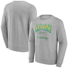 San Jose Sharks - Fanatics Light the Candle Fleece Pullover Sweatshirt Gray