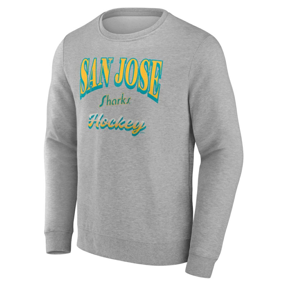 San Jose Sharks - Fanatics Light the Candle Fleece Pullover Sweatshirt Gray