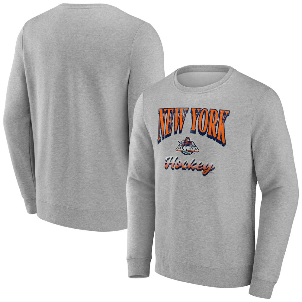 New York Islanders - Fanatics Light the Candle Fleece Pullover Sweatshirt Gray