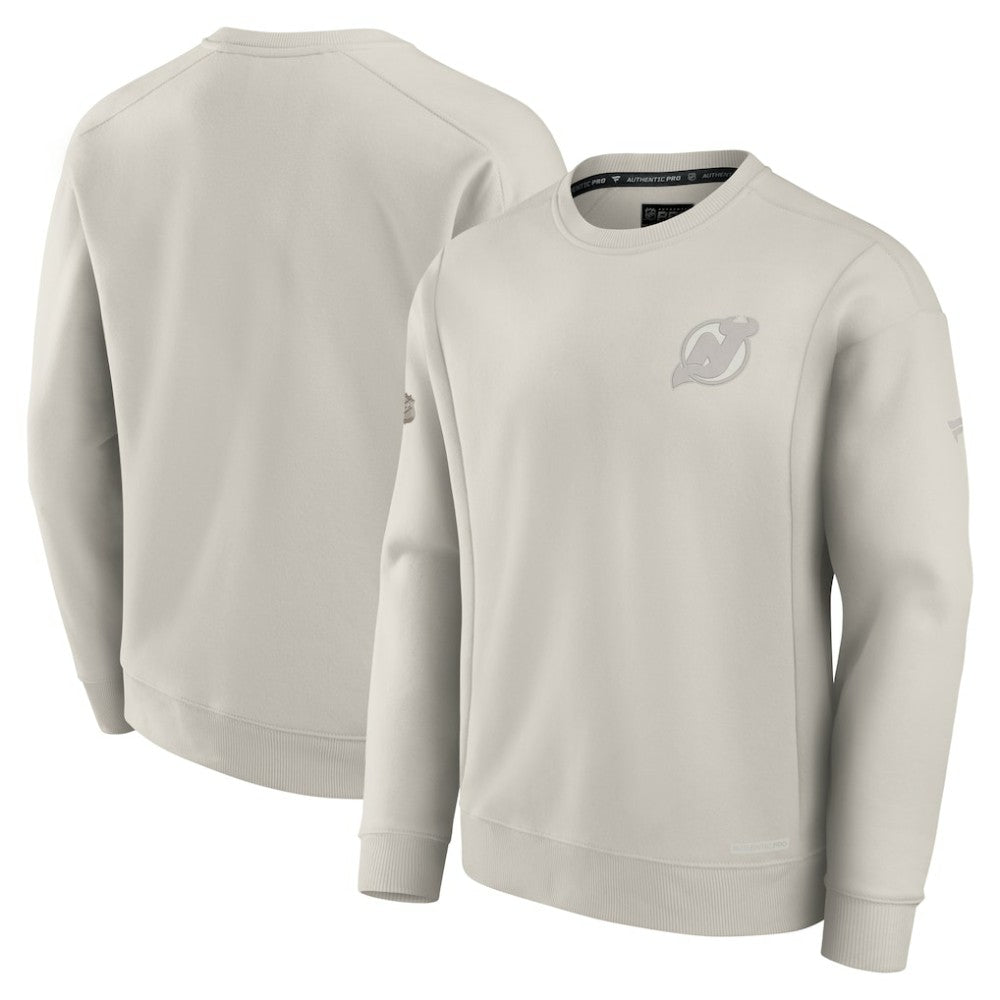 New Jersey Devils - Fanatics Authentic Pro Road Fleece Sweatshirt Gray