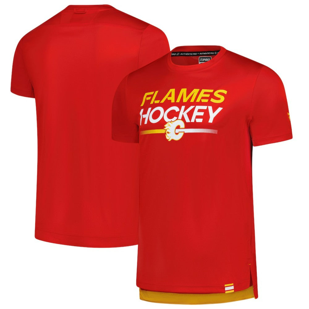 Calgary Flames - Fanatics Authentic Pro Tech T-Shirt Red