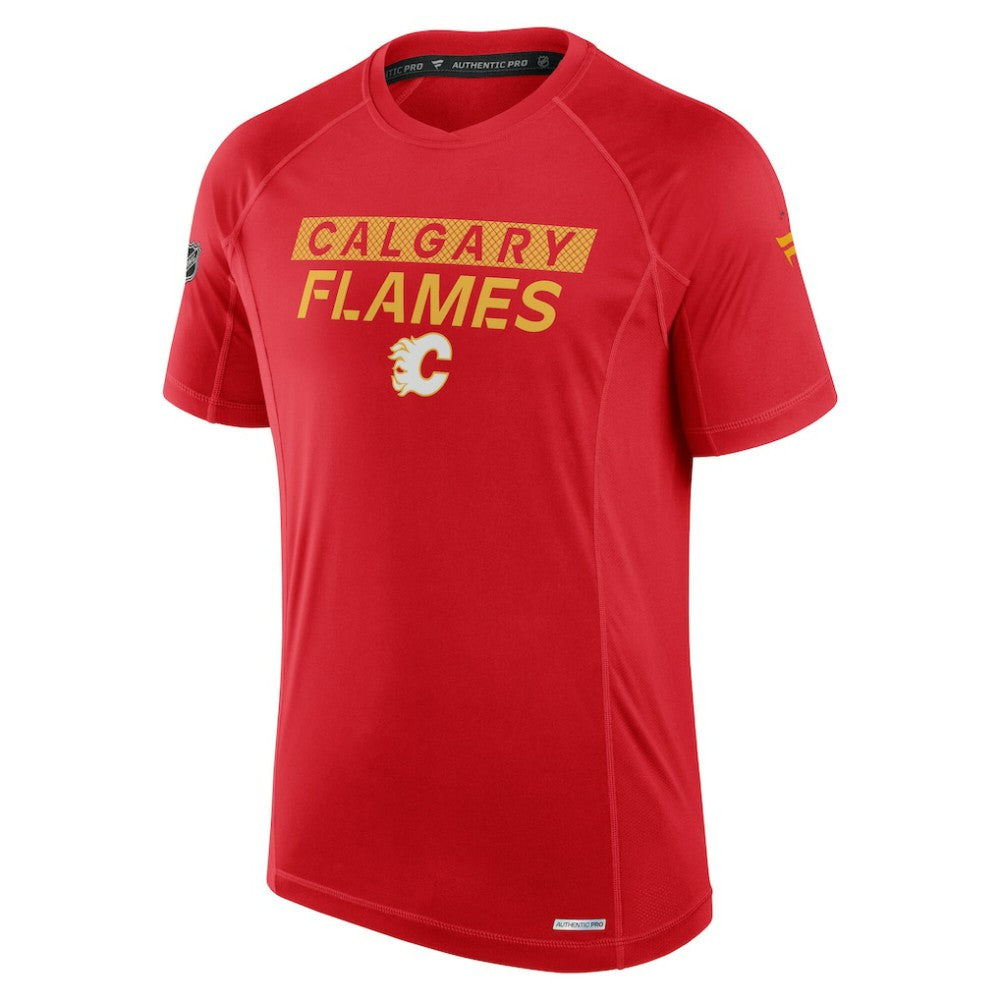 Calgary Flames - Fanatics Authentic Pro Rink Tech T-Shirt Red